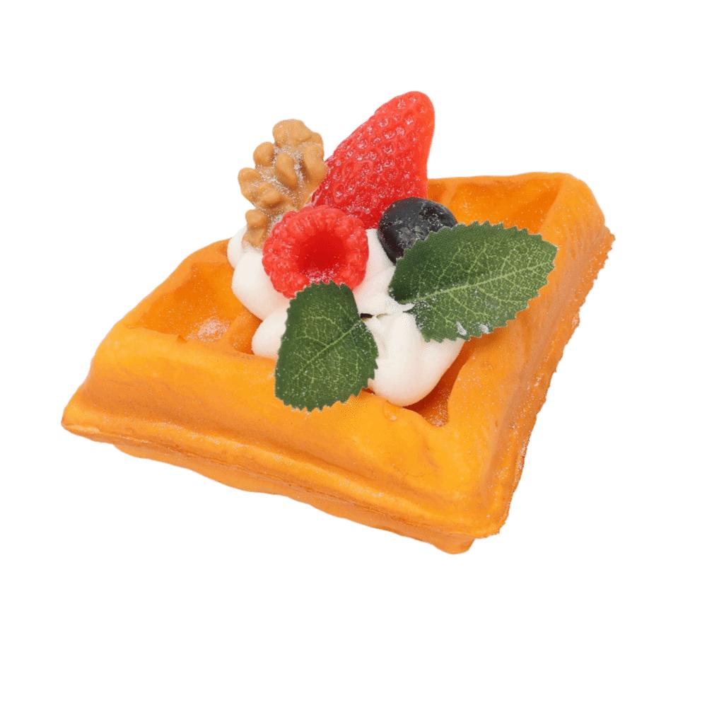 Slow Rebound Waffle Bread Squeeze Toy Food Shape Sensory Fidget Toy Kids Adults