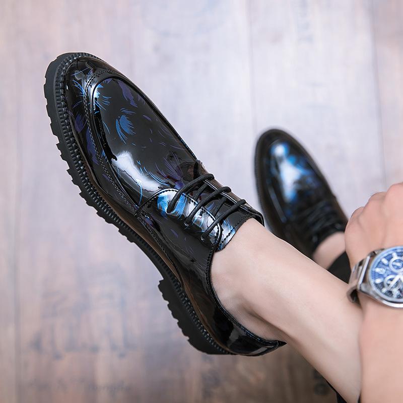 Leather shoes men's new thick-soled heightening business dress men's shoes spring and autumn British style casual men's Martin shoes trendy shoes