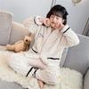 Girls' Coral Fleece Plush Pajama Set - Flannel Winter Homewear for Kids