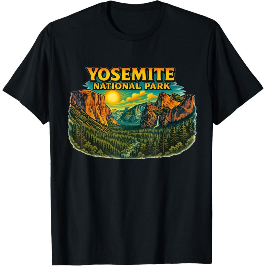 Yosemite National Park _ Print On Front T-Shirt XXXXXL чёрный