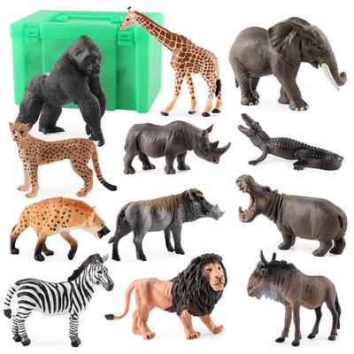 Xd168-D1 Animal Set African World Forest Animal Lion Model Crocodile Model Various Ornaments Collection