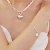 LAYERMOOD [PEARL&DRAPE] Silver925 Mini Heart BR