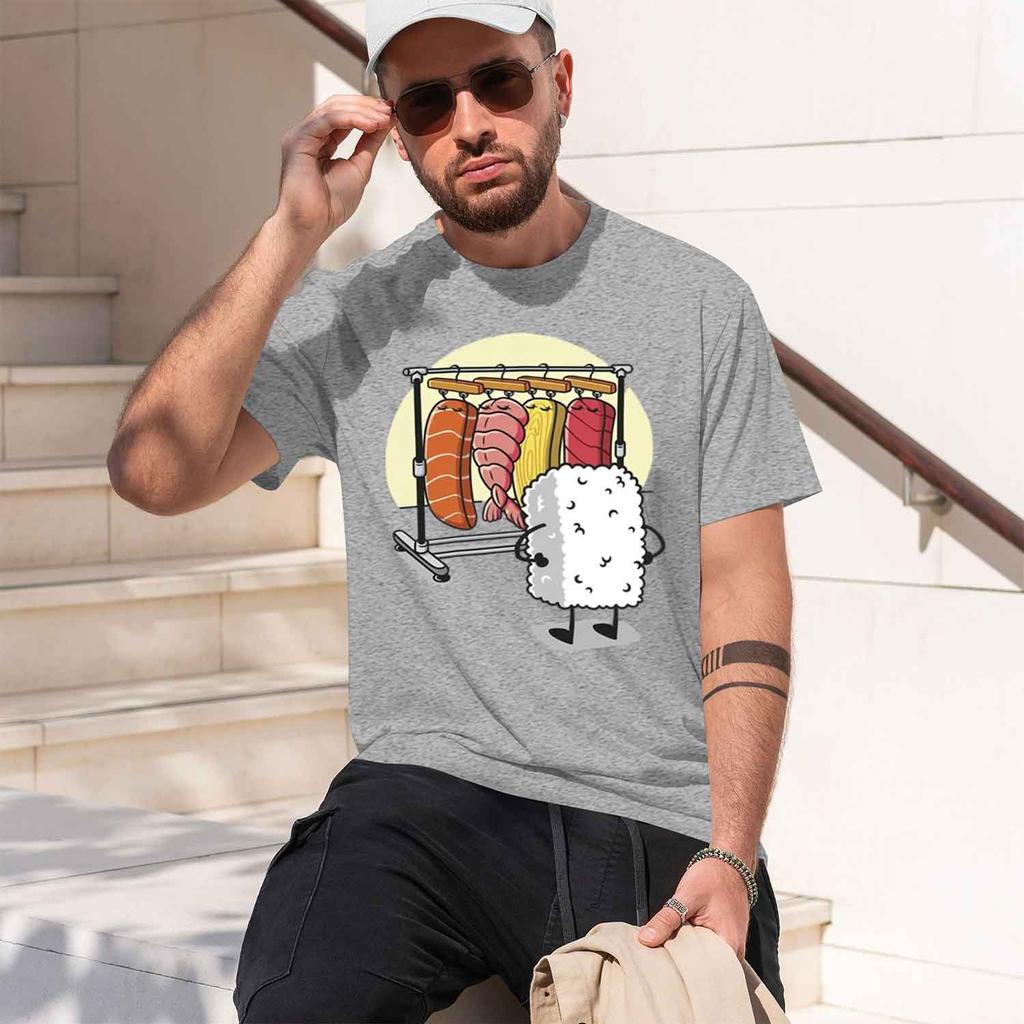 Sushi Wardrobe T Shirt Unisex Unisex Funny High Quality Tshirt Graphic T Shirts Loose Shortsleeve Pritned Tshirt Unisex Tops 2026 New