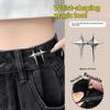 Adjustable Jean Waist Tightener Metal Star Waist Buckle No Sew Pants Waist Reduction Button For Denim Trousers Daily Wear