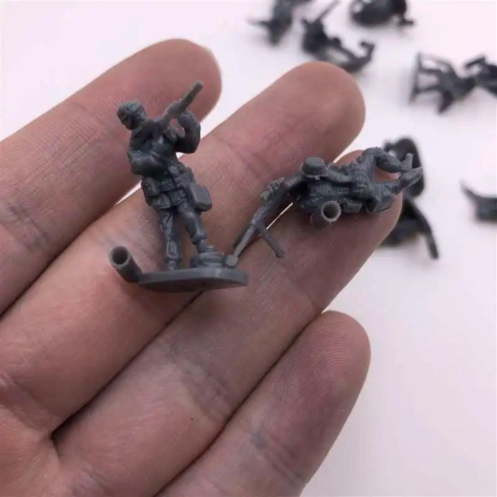 1:72 4D Zusammenbau Soldatenmodell Kunststoff Kleiner Soldat Verschiedene Formen Sandtischmodell Spielzeug