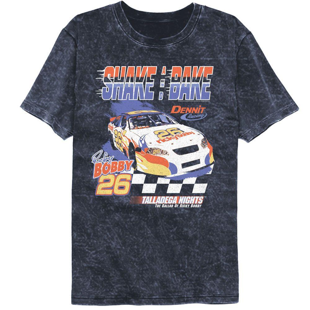 Talladega Nights Zoom Shake And Bake Navy Colortone Mineral Wash Movie Shirt XL