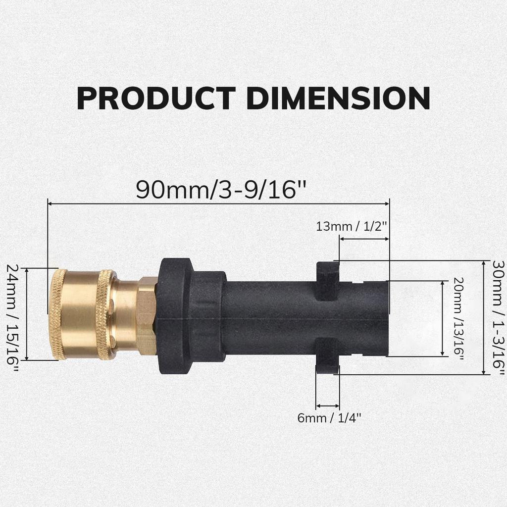 Multifunctional 5in1/6in1 Quick Connect Adapter High Pressure Turbo Nozzle Adapter High Pressure Washer Nozzles