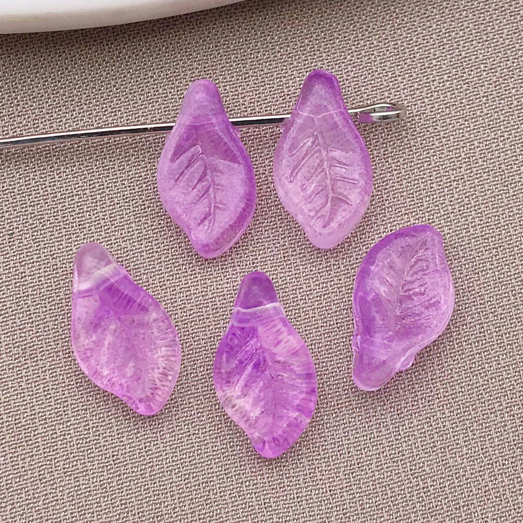 Glass Leaf Charm Keychain & Bracelet Bead DIY Kit