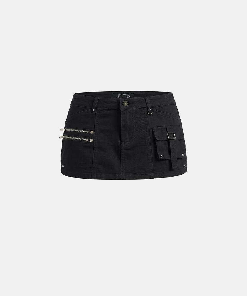 BADBLOOD Alpha 1 Utility Cargo Skirt - Black