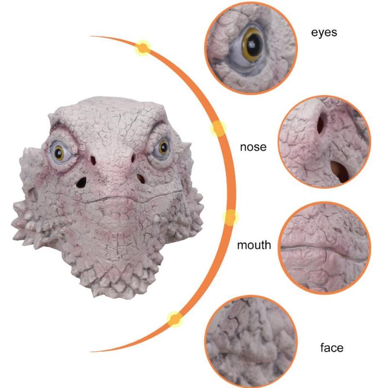 Desert Spiny Lizard Mask Animal Head Mask Halloween Costume Pretend for Adults