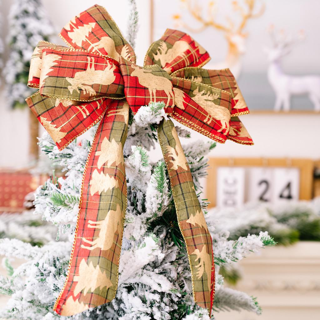 Decorative Christmas Whimsical Bows In Bright Fabrics For Joyful Decor Seasonal