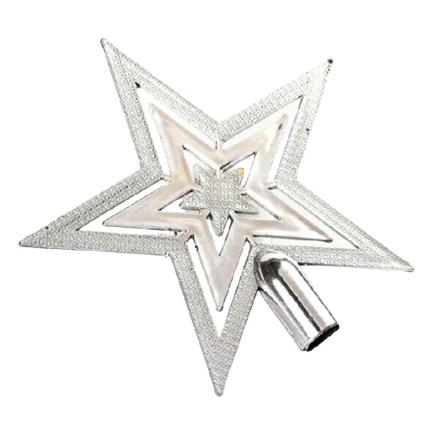 

1Christmas Tree Top Star Pendant Shiny Christmas Pentagram Red Gold Silver Star Decoration Ornament Gift серебряный