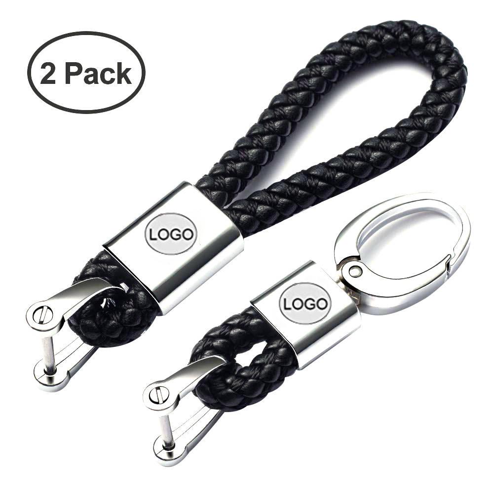 Buy 2Pack Genuine Leather Car Logo Keychain for Your Love Car Key Chain