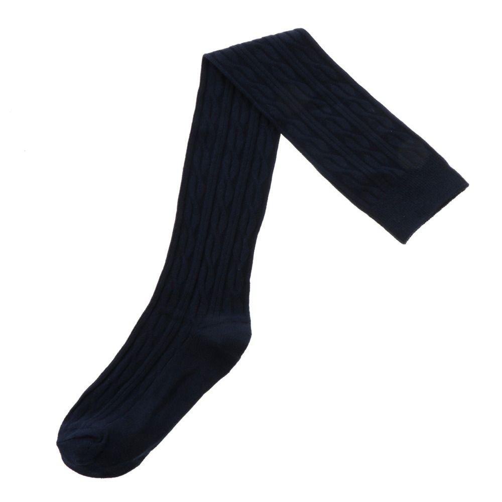 

Женские колготки, высокие носки, хлопковый трикотаж, чулки до бедра, чулки выше колена тёмно-синий