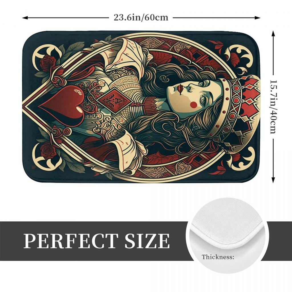 The Queen Of Hearts Non-slip Doormat Floor Mat Sand Scraping Carpet Rug for Kitchen Entrance Home Living room Footpad Mats