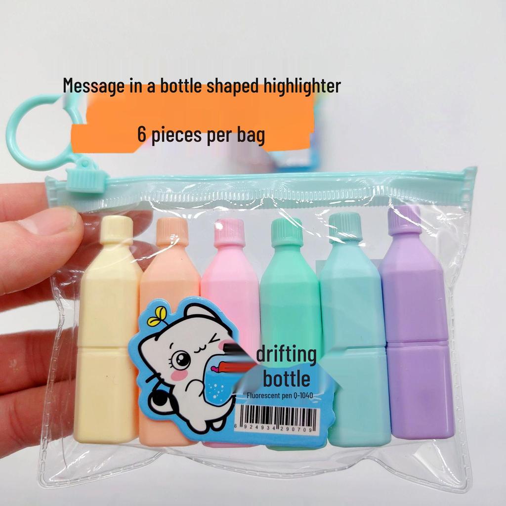 Fluoreszierender Eiswaffel-Markerstift - Niedlich, Bunt, Tragbarer Textmarker für Schüler & Tagebücher