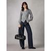 ELLE Women's High-Waist Straight-Leg Denim Jeans
