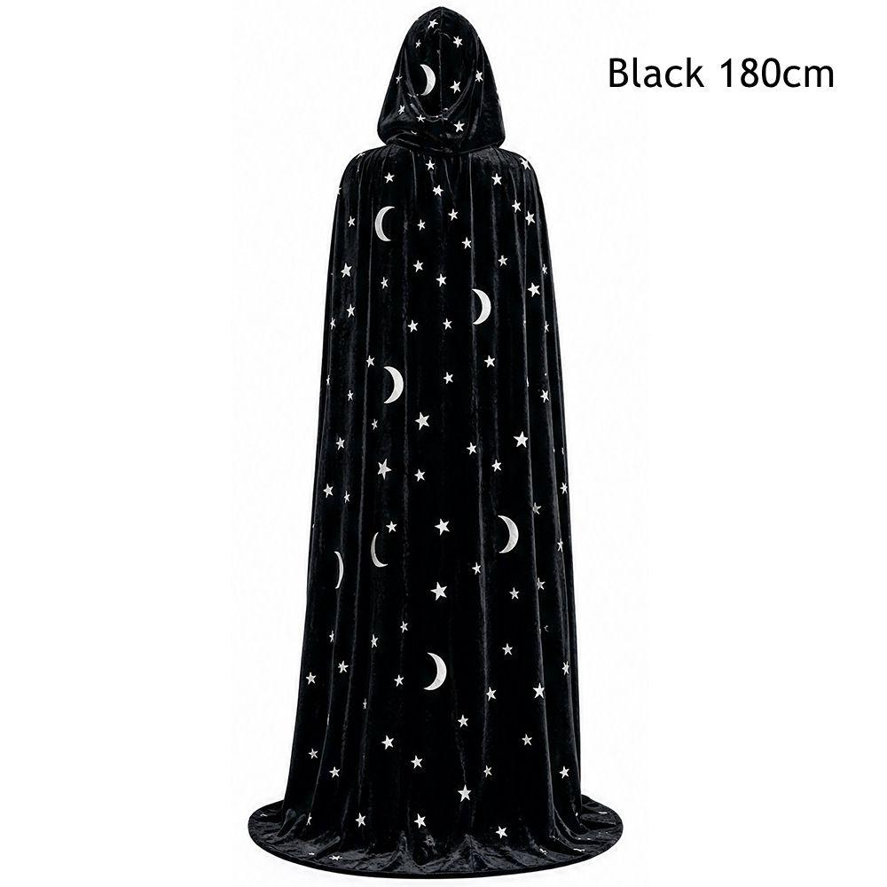 Con Capucha Oversize Capa con Capucha de Halloween Estampado de Luna y Estrellas Capa Vintage con Capucha