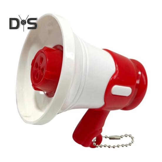 

Мини-игрушка-мегафон с цепочкой из бисера, громкий рупор, брелок-подвеска для малышей, мальчиков и девочек, записывающий громкоговоритель, обучающие музыкальные инструменты, игрушка красный