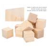 12PCS Uniform Size Wood Cubes Smooth Surface Wooden Cubes Wooden Blocks  DIY Projects