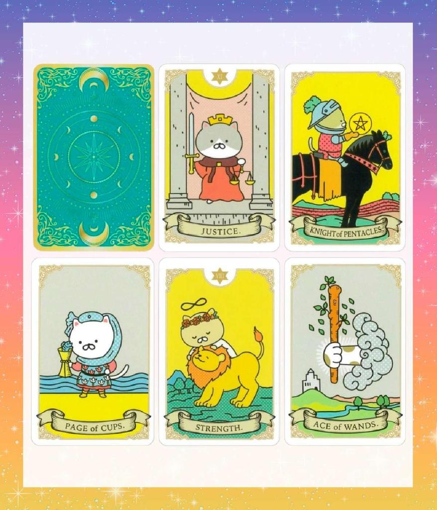 Poteneko Tarot Rider Edition Oracle Cards with Japanese Cat Tarot Fortune Telling Instructions, Cards, [Authentic]