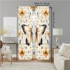 Set Of 2 Vintage Versatile Polyester Transparent Curtains Home Decoration Butterfly Floral Leaf Pee Use Bedrooms Curtain For Master Bedroom Made