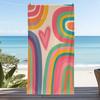 Colorful Abstract Polka Dot Beach Towel Modern Geometric Pattern Quick Dry Sand Resistant Soft Absorbent Towel for Summer Beach
