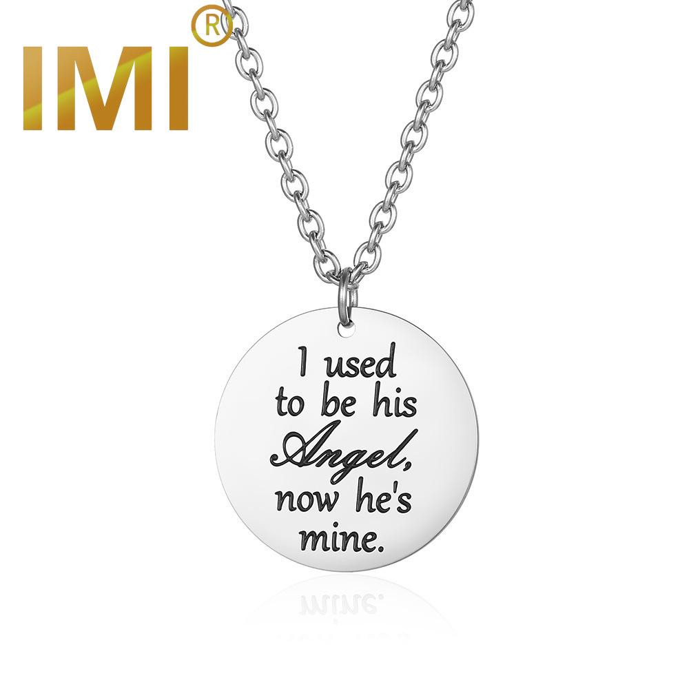 

Английское круглое брендовое ожерелье IMI для мужчин, модный бренд, хип-хоп, девушка, пара, универсальный кулон из титановой стали