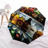 Beer Refrigerator Themed Automatic Opening and Closing Umbrella, Brightly Colored 8 rib Portable Umbrella, Suitable for Men and Women, A Per