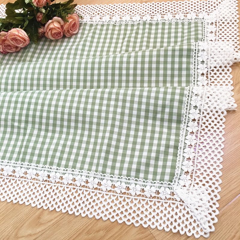 

Cover Towel Refrigerator Washing Machine Cover Cloth Dustproof Cover Cloth Lace Fabric Dust Cover Freezer Cover Universal Cover Towel Curtain Charm Green 55*55cm (including lace size)