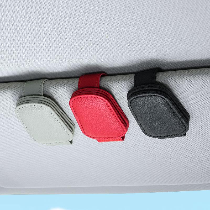 Multifunctional Microfiber Car Visor Clip for Sunglasses and Cards