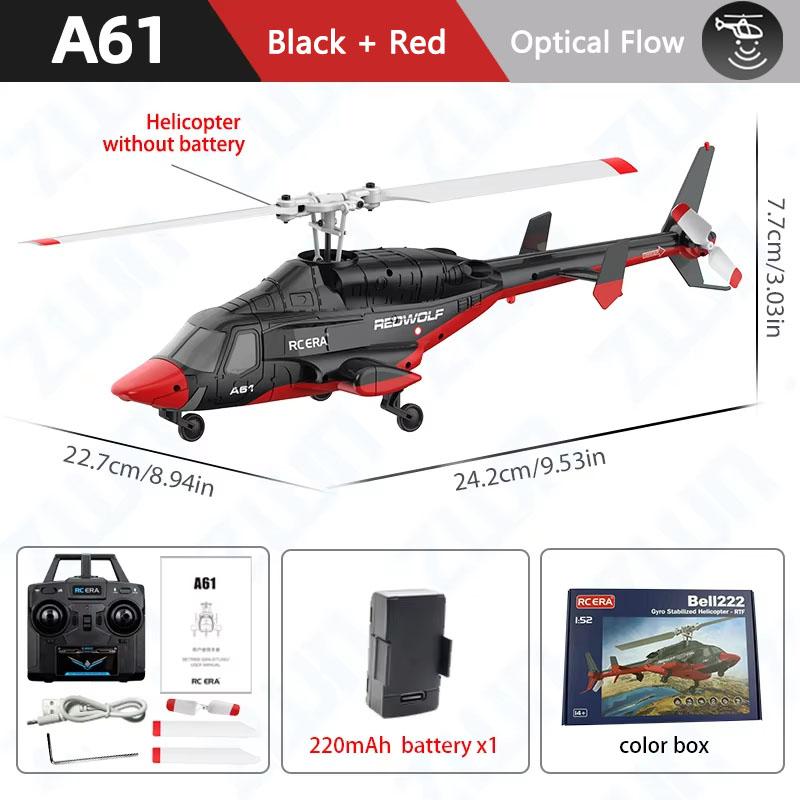 A61 RC Helicopter 2.4G 6-Aixs Gyroscope 4CH Altitude Hold Optical Flow Remote Control Helicopter Toys For Kid Adult