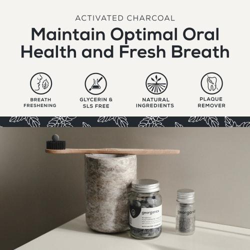 GEORGANIC Mouthwash Tablets (Activated Charcoal) 180 Tablets Oral Care Mouthwash
