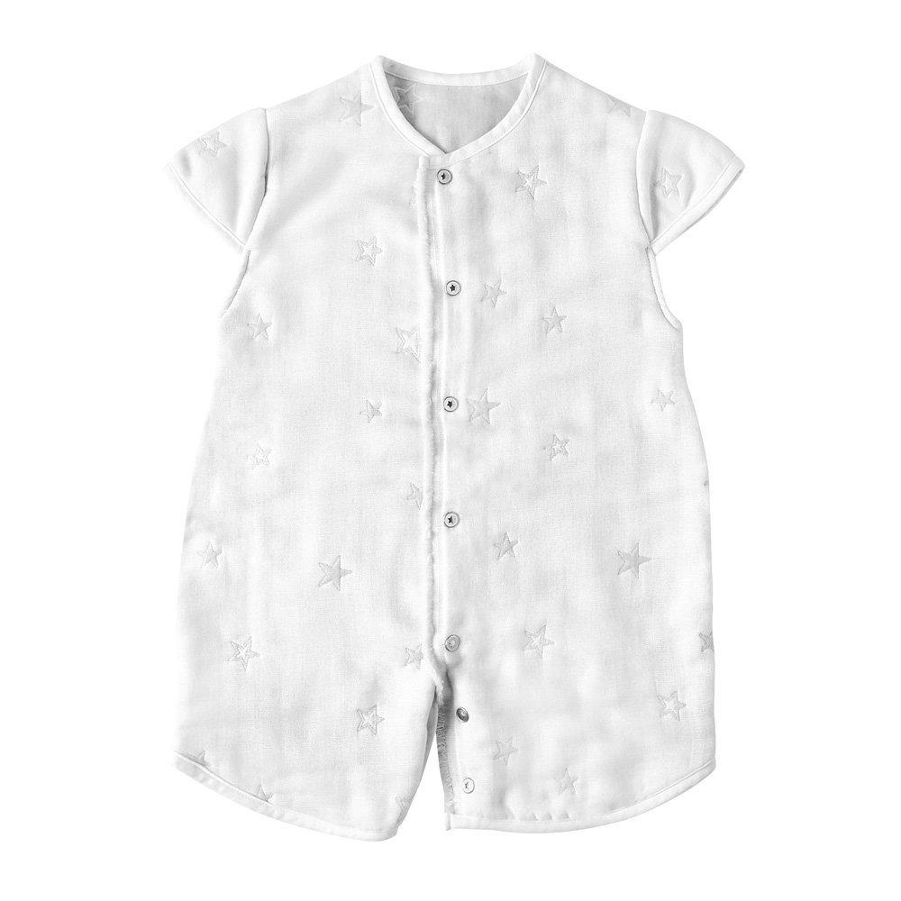 

10mois Пушистая марлевая пижама для сна для младенцев от новорожденных до примерно 3 лет (Димова) (6-слойная марля) Рукава 2-в-1, 100% хлопок, белый, 58 см,