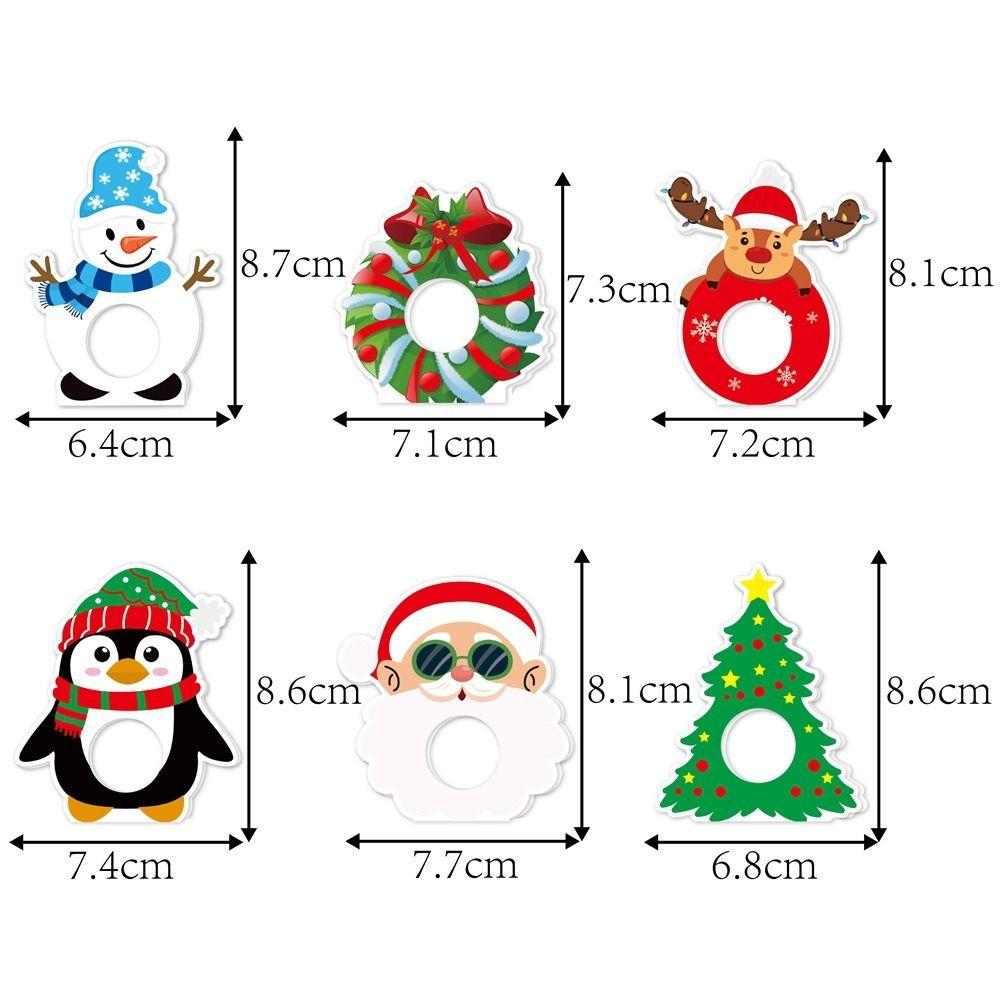12pcs Santa Claus Snowman Elk Christmas Candy Paper Card Merry Christmas Decorations  Party Favors