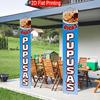 2D Flat - 2pcs 2D Flat Pet Corn Tortilla Themed Porch Banner 30.48X179.83 cm Polyester Door Couplet, Corn Tortilla Design, Suitable for Commercial Adv