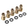 5pcs Brass Tap Adaptors External Thread Fitting Hose