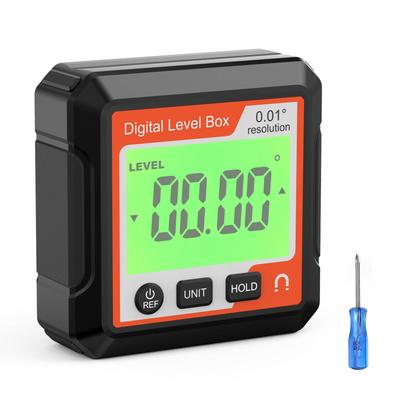 Digitale elektronische Wasserwaage Neigungsmesser 4*90 ° Digitaler Winkelmesser Winkelmesser für Holzbearbeitung mit magnetischer Basis Hintergrundbeleuchtung
