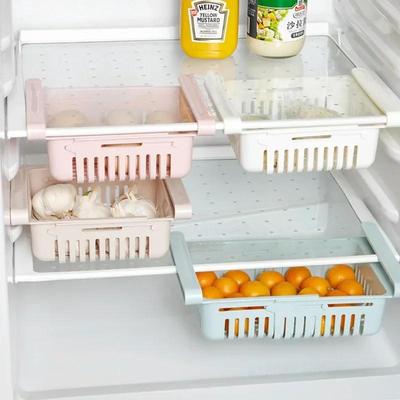 Kitchen Fridge Adjustable Storage Organizers Drawer Baskets Rack Organizer Eggs Fruit Fridge Storages Shelf Kitchen Accessories