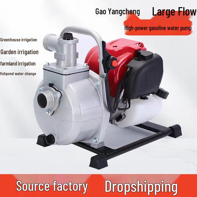 Four-Stroke Gasoline Water Pump for Agricultural & Household Irrigation - 1-Inch High Head, Large Flow, High Pressure, Self-Priming