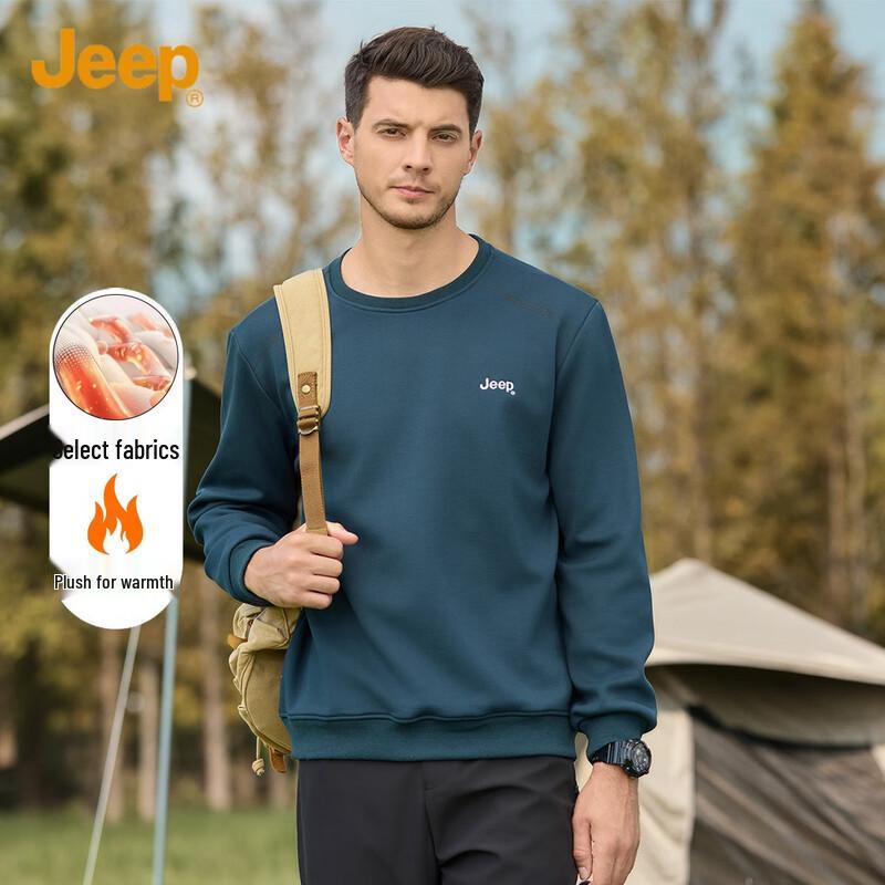 

JEEP Men s Fleece-Lined Crew Neck Sweatshirt 3XL