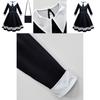 Vestido Wednesday Addams Bolsa Peruca Fantasia Cosplay Meninas Festa de Natal