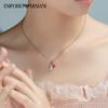 Emporio Armani  necklace  Red Love Diamond Eagle Logo Clavicle Chain Red love heart with diamond eagle logo F basic packaging-brand original box