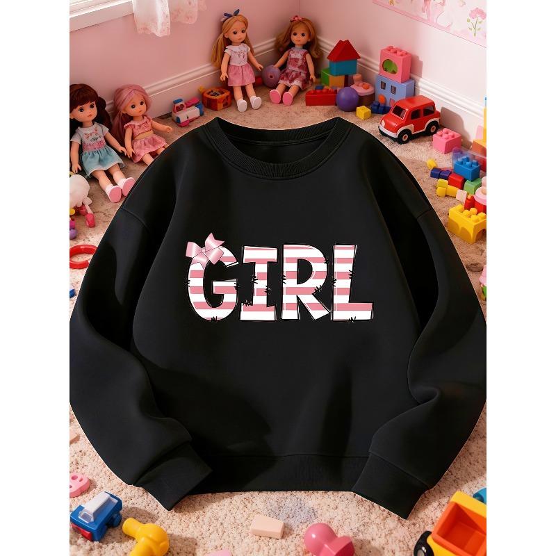European Sizes Kid's Round Neck Sweatshirt/Bow/Heart/Casual Hoodie/Sports Events/Soccer/Music/Letters/Fashionable Random Print Top