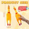 Zddaoole 6 Pcs Large Screaming Chicken Dog Toys Yellow Rubber Chicken 12 inch Squeeze Squeaky and Screaming Chicken Prank Novelty Toy for Kids or Adul