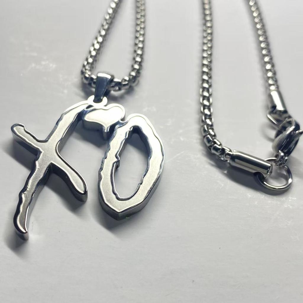 Delicatezza Moda Hip Hop Rock Acciaio al Titanio Ciondolo a Lettera Collana Industria Pesante Personalità Uomini Gioielli Cool per Feste