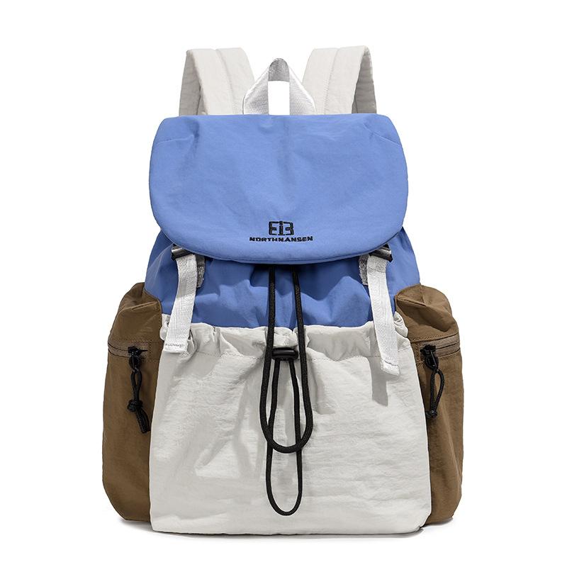 Outdoor sports lightweight backpack new drawstring large capacity commuter backpack college student class schoolbag female