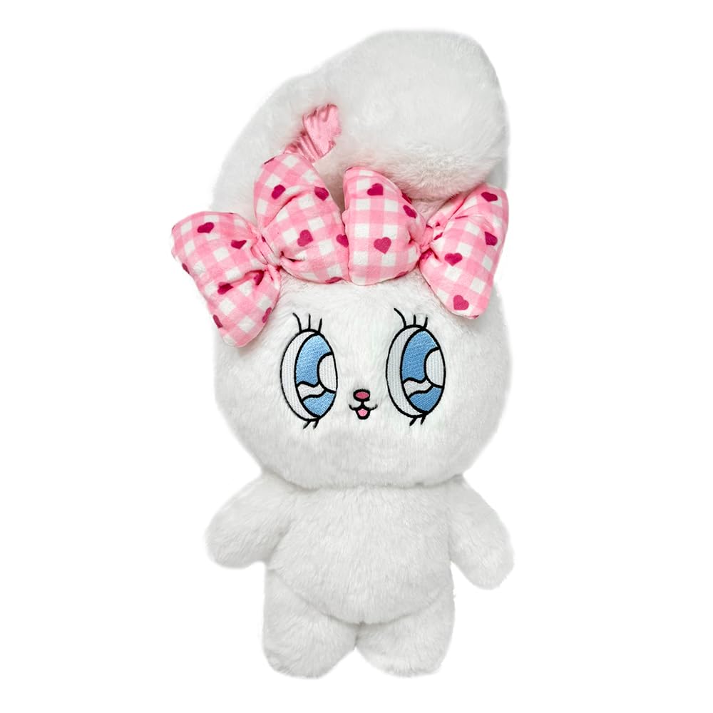 

Esther Bunny Heart Gingham Super Big Plush Toy, Official, Approx. 42cm (Cream (White))
