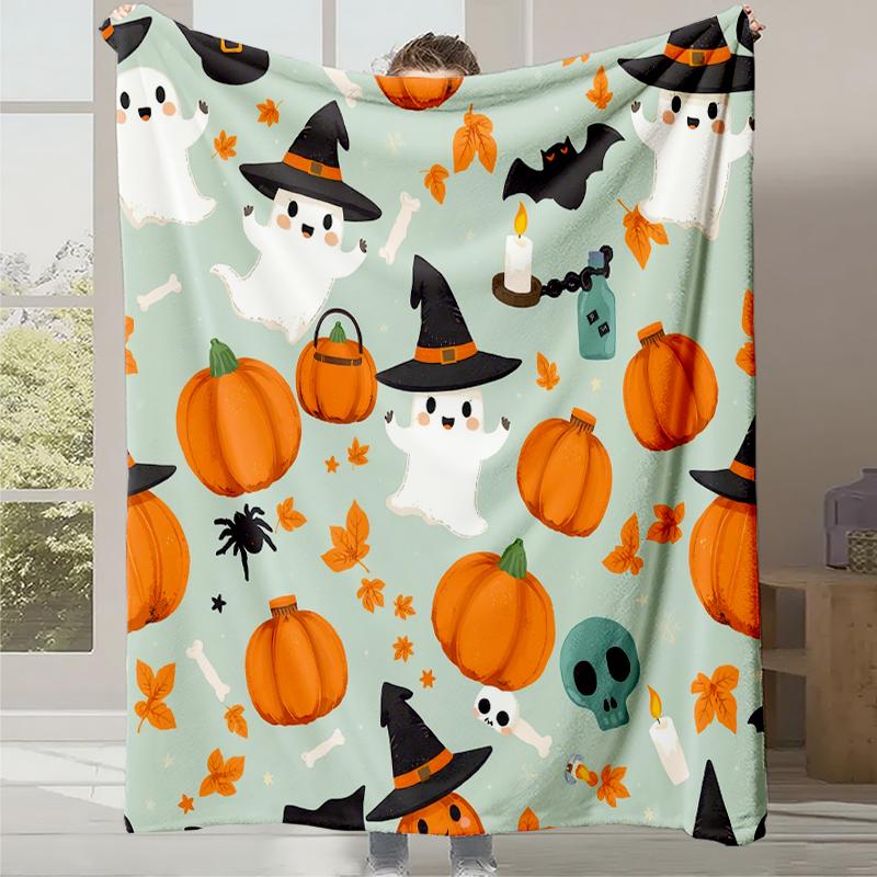 

Digitally printed coral fleece flannel blanket office nap casual blanket halloween gift blanket 100x150cm 1pcs