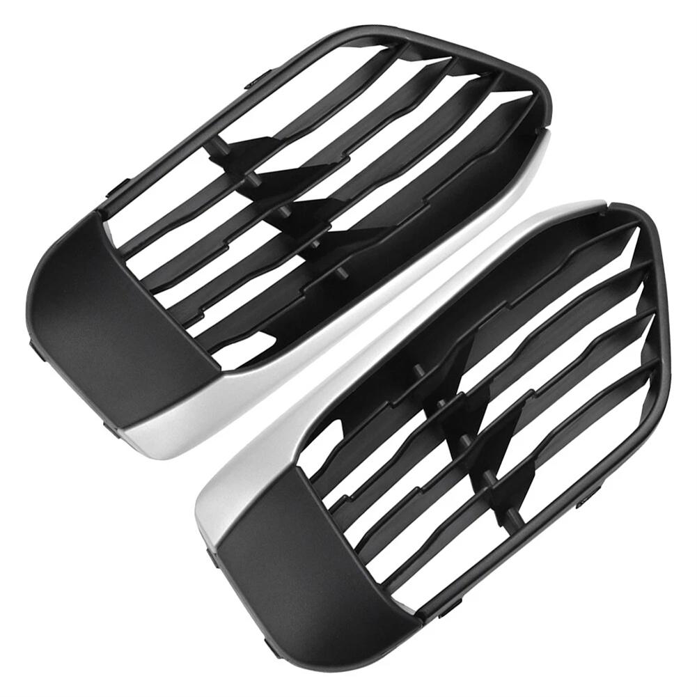 

2Pcs Front Lower Bumper Grille Compatible with For BMW F48 X1 2016 2019 OEM 51117453989 51117453990 Black Plastic China Mainland